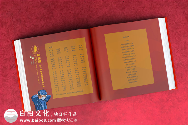 抗疫時期專屬相冊影集制作-疫情防控隔離點志愿者服務(wù)紀(jì)實畫冊印刷