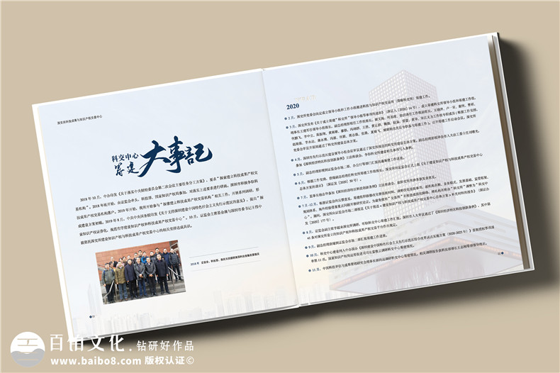 部門籌建周年大事記畫冊(cè)-中心創(chuàng)辦回回顧紀(jì)念冊(cè)