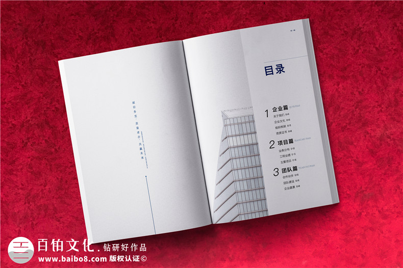 建筑畫冊設計-建設工程項目管理公司宣傳冊